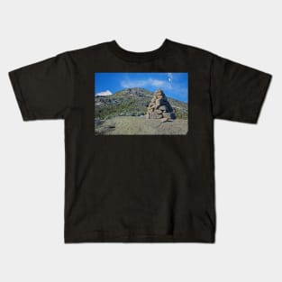 Mt. Marcy Rock Cairn Keene Valley NY New York Kids T-Shirt